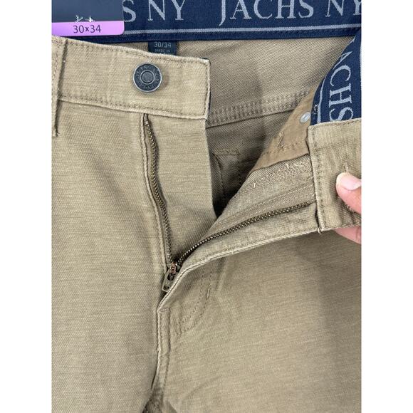 NEW - Jachs New York Men’s 5-Pocket Stretch Twill Straight Tan 30/34 - Picture 10 of 13